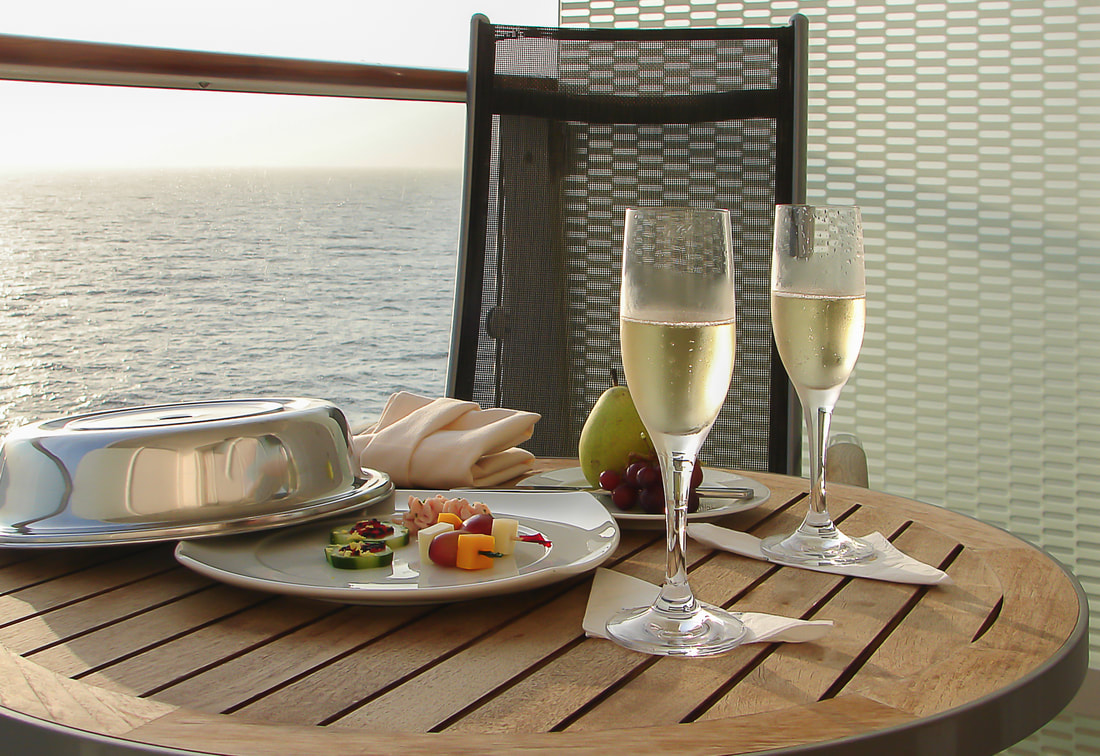 Luxury dinner overlooking water